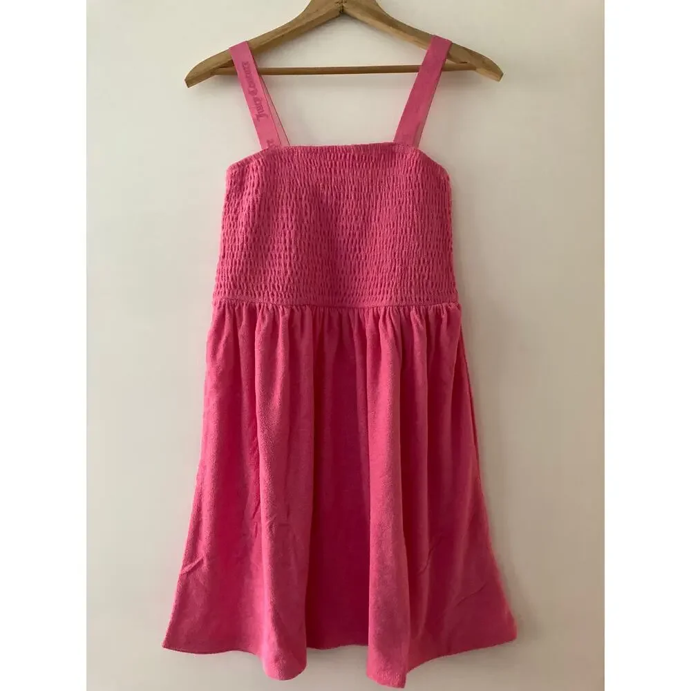 NWT Kids Juicy Couture Pink Terry Cloth Dress Sz XL